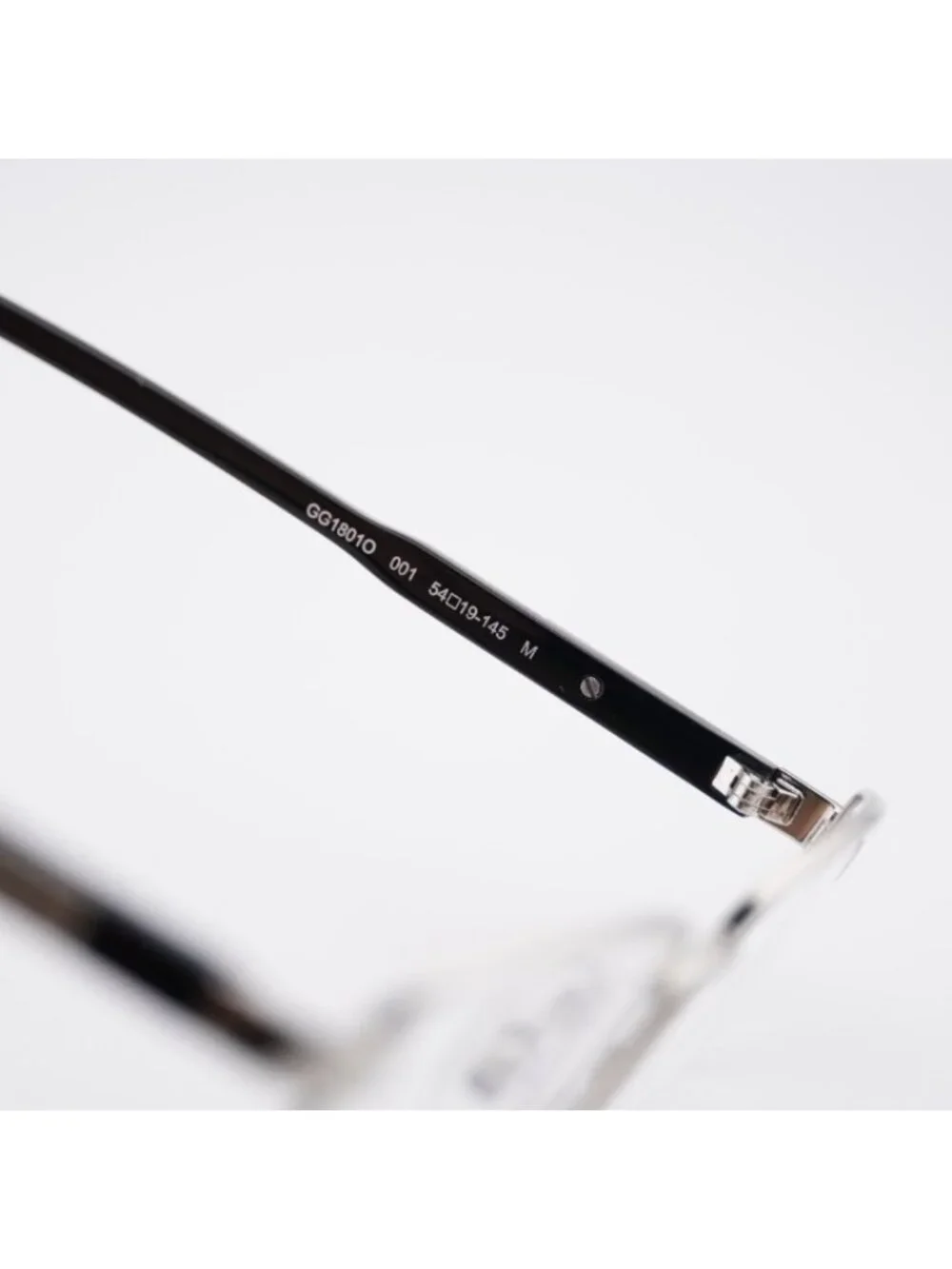 Gucci GG1801O 001 Eyeglasses Silver 54mm Rectangle Frame